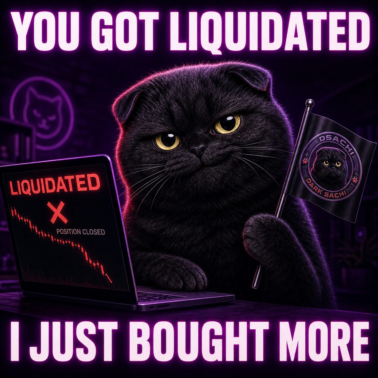 Dark Sachi mocking liquidations