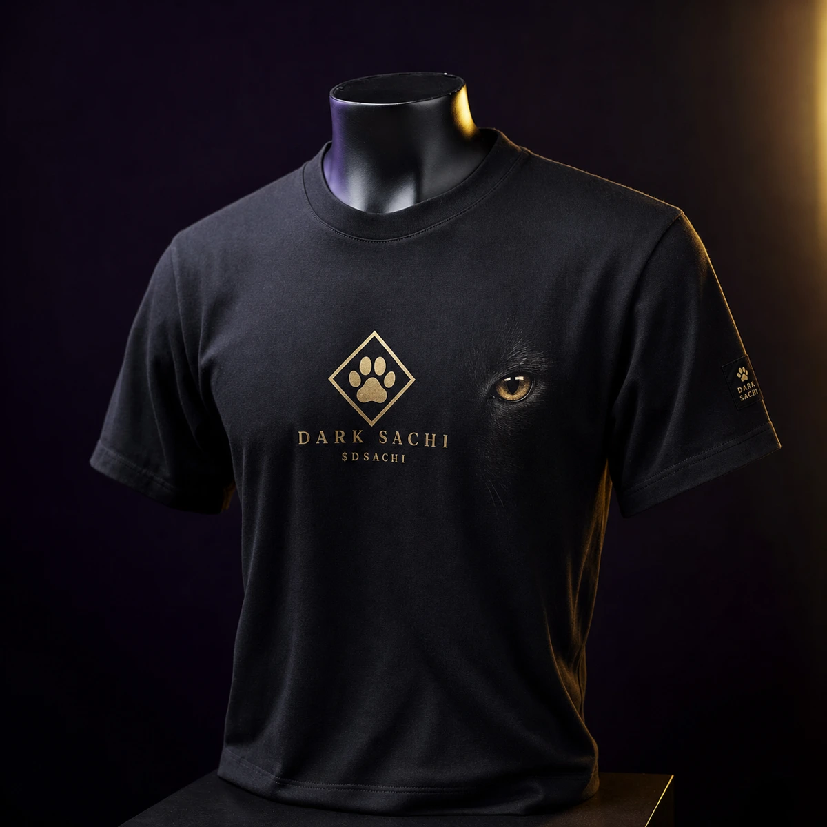 Diamond Paws Tee — Dark Sachi t-shirts from the $DSACHI nocturnal collection