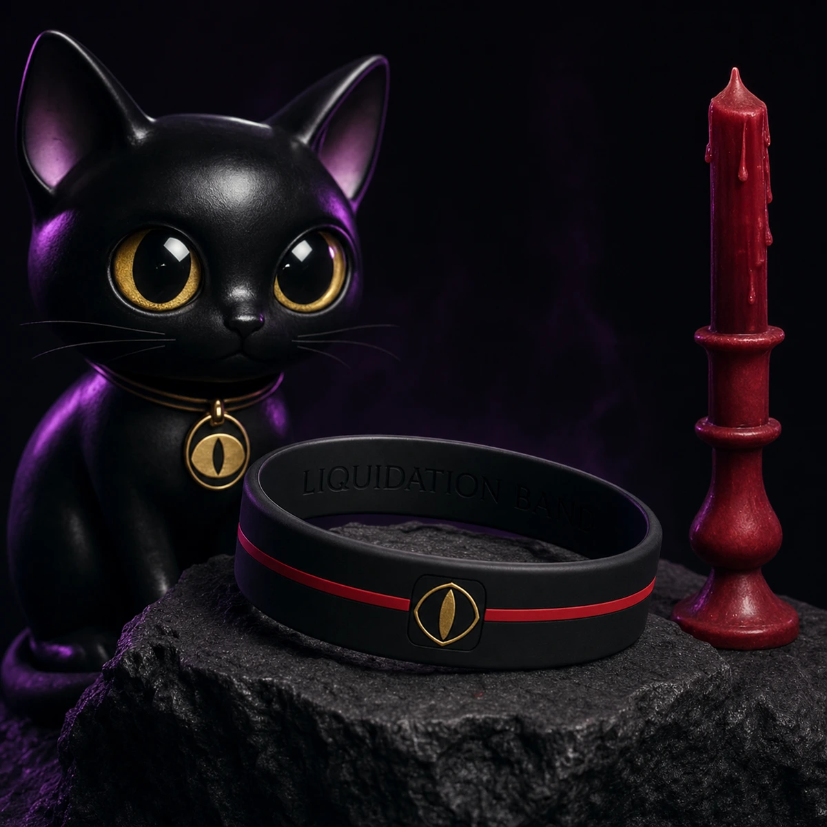 Liquidation Band — Dark Sachi wrist bands from the $DSACHI nocturnal collection