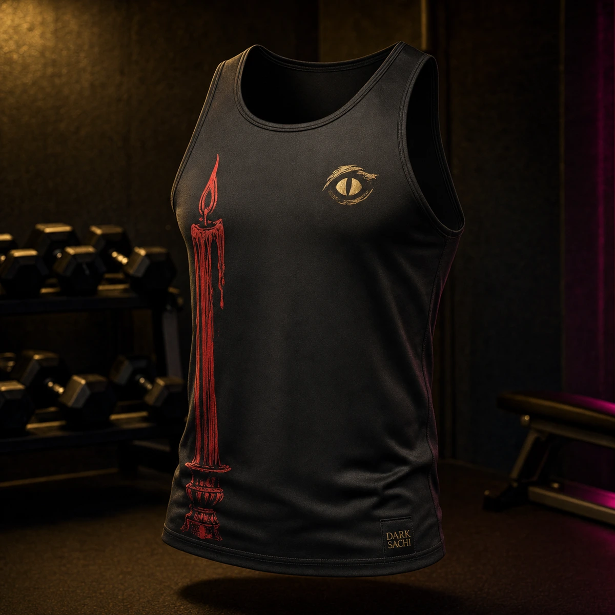 Liquidation Gym Tank — Dark Sachi tank tops from the $DSACHI nocturnal collection