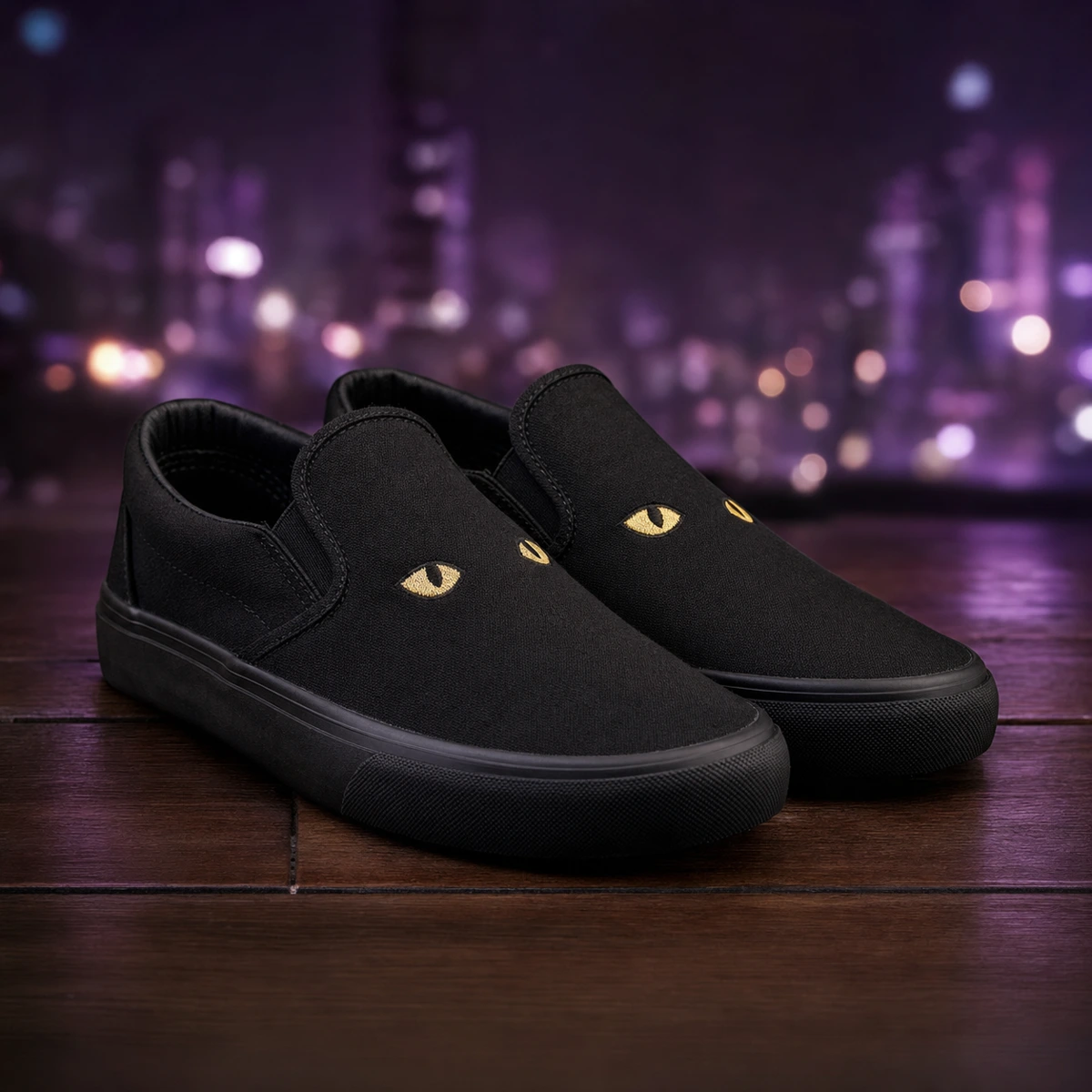 Night Prowler Slip-Ons — Dark Sachi shoes from the $DSACHI nocturnal collection
