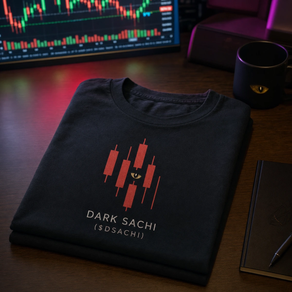 Red Candle Snack Tee — Dark Sachi t-shirts from the $DSACHI nocturnal collection