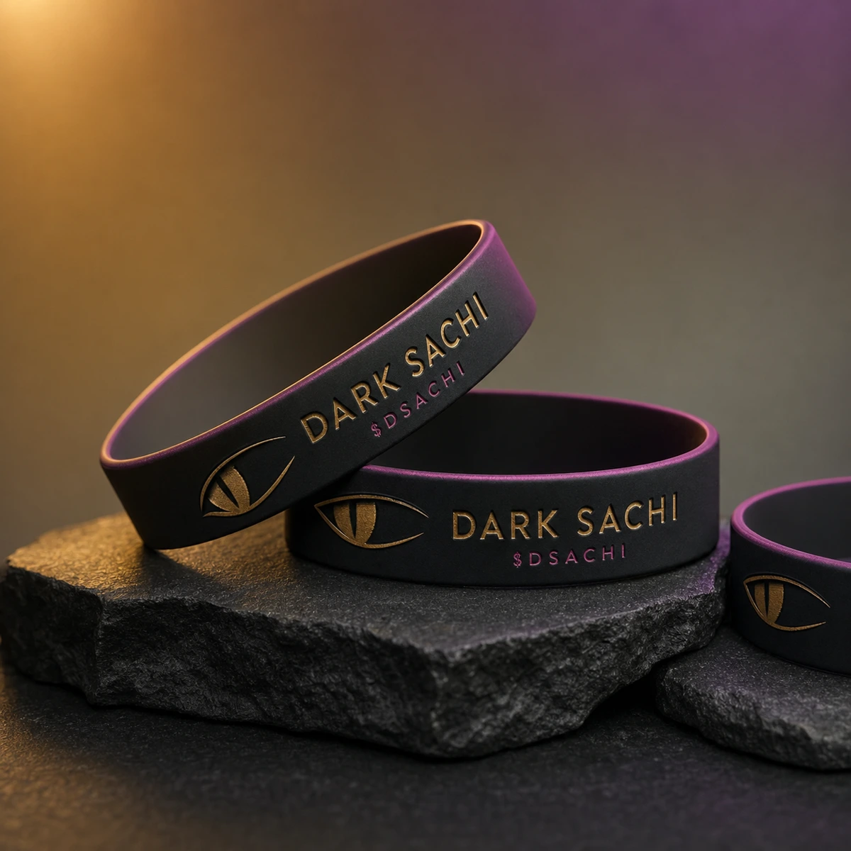 Void Oath Wristbands — Dark Sachi wrist bands from the $DSACHI nocturnal collection