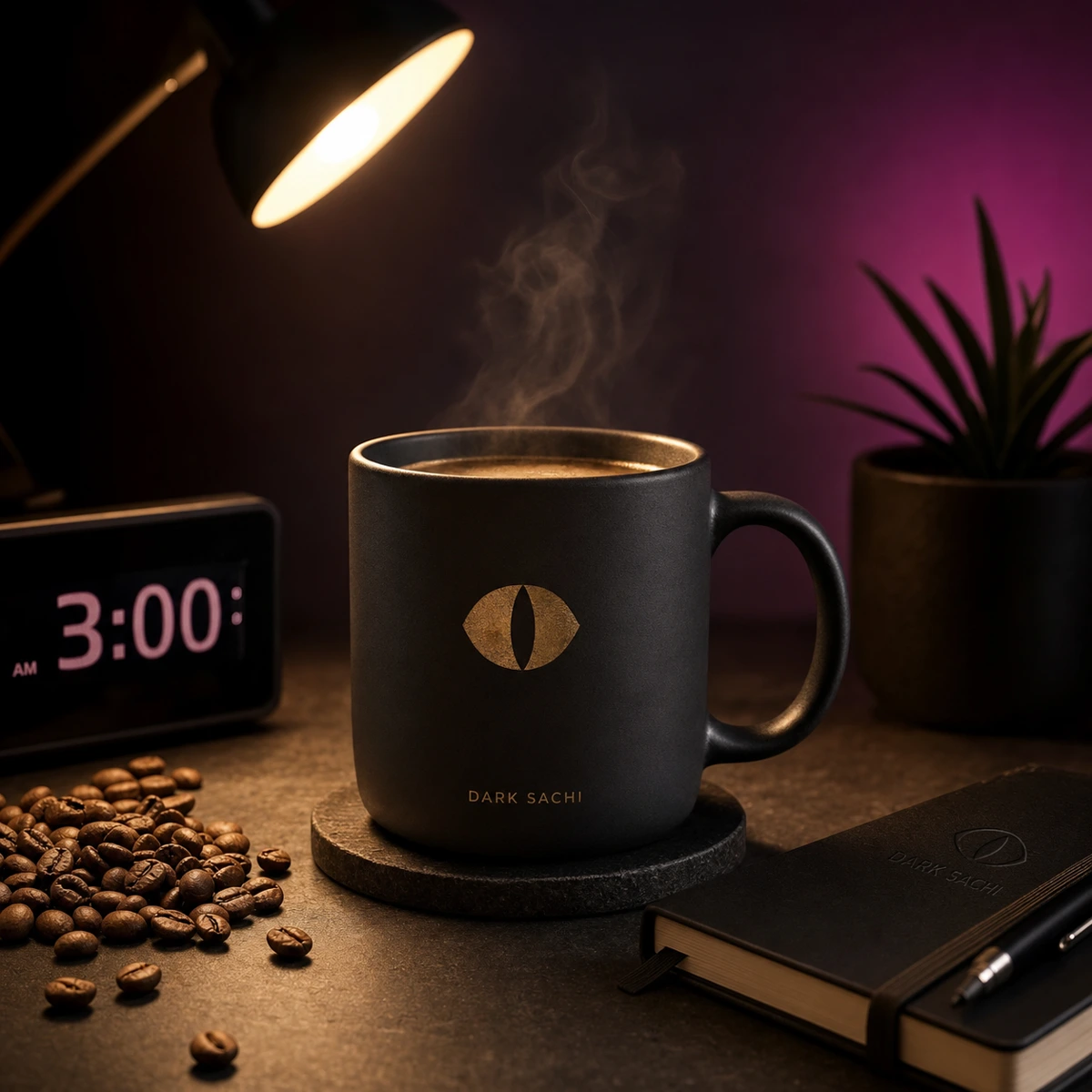 Void Roast Mug — Dark Sachi mugs from the $DSACHI nocturnal collection